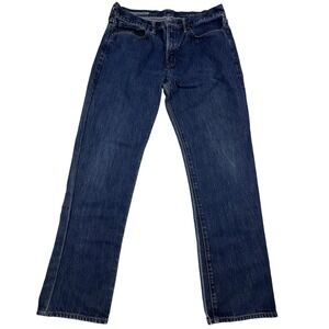 Gap 1969 Standard Straight Fit Jeans Mens 34x32 Medium Wash 100% Cotton Ringspun